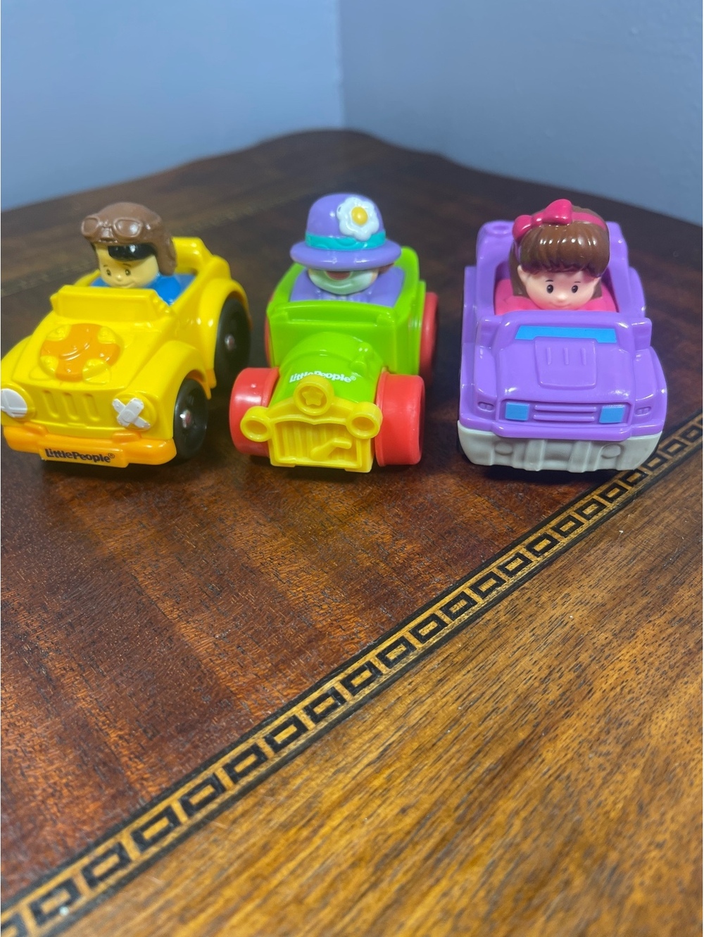 Fisher-Price Little People Vintage Toy Cars Set of 3
